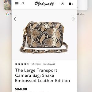 Madewell Large Transport Camera Bag: Snake Edition